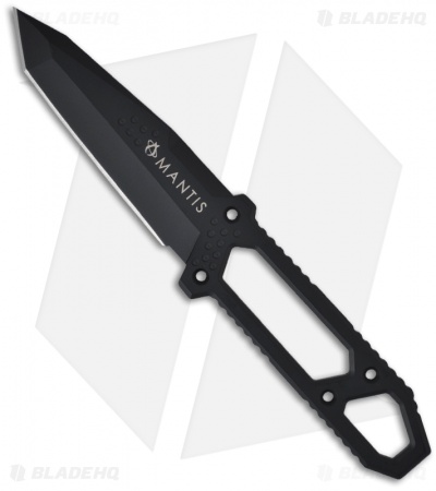 Mantis Pry Bar Knife Fixed Blade Tactical (4.5" Black Plain) MF-1