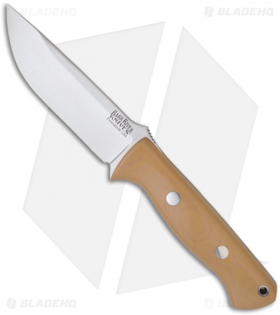 Bark River Knives Bravo 1 Antique Ivory Micarta Fixed Blade Knife (4.25" Plain)