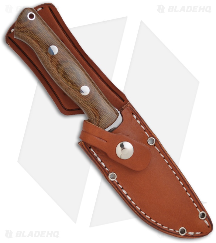 Bark River Knives Bravo 1 Green Canvas Micarta Fixed Blade Knife (4.25" Satin)