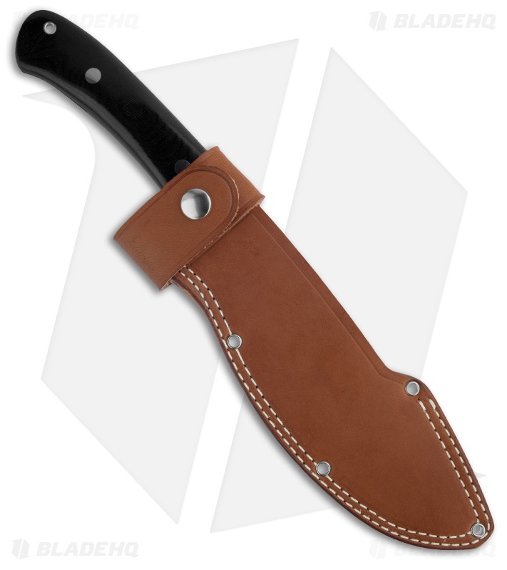 Bark River Knives Grasso Bolo I Knife Black Canvas Micarta (7.5" Plain)