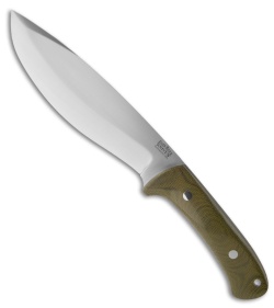 Bark River Knives Grasso Bolo I Knife Green Canvas Micarta (7.5" Plain)