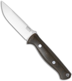 Bark River Knives Gunny Green Canvas Micarta Fixed Blade Knife (3.775" Plain)