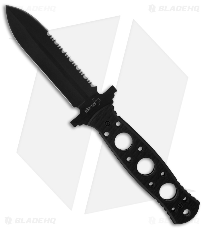 Boker Plus Steel Mariner Fixed Blade Knife (4" Black Serr) 02BO285