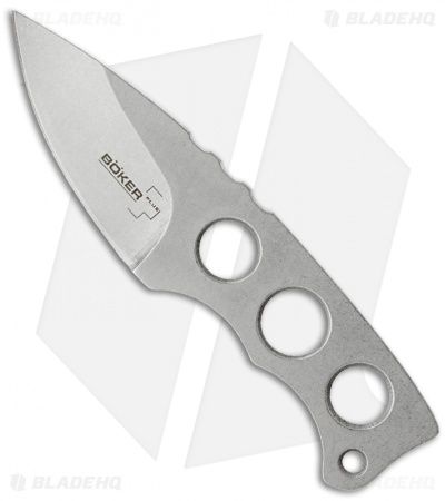 Boker Plus Mega Mini Fixed Blade Neck Knife 2 Stonewash 02BO258 
