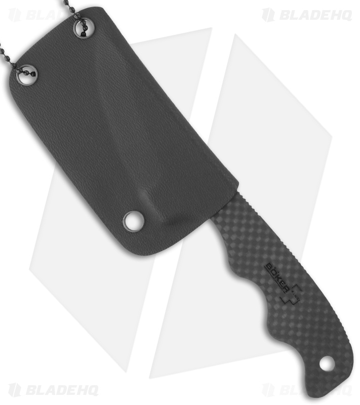 Boker Plus Featherweight Fixed Blade Knife (2.875" Carbon Fiber Plain) 02BO279