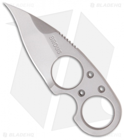 Brous Blades Silent Soldier Hawk SS Neck Knife Fixed Blade (Bead Blast)