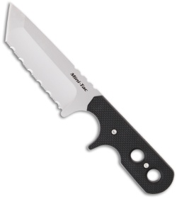 Cold Steel Mini Tac Tanto Neck Knife G-10 (3.75" Bead Blast Serr) 49HTFS