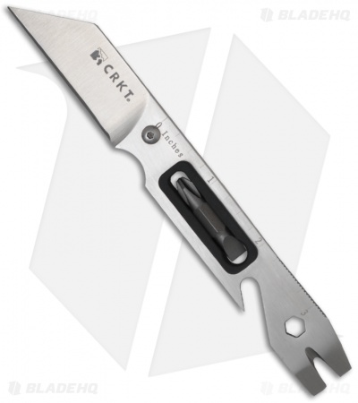 CRKT SpareTool Fixed Blade Multi-Tool Knife w/Sheath (Satin PLN) 2395