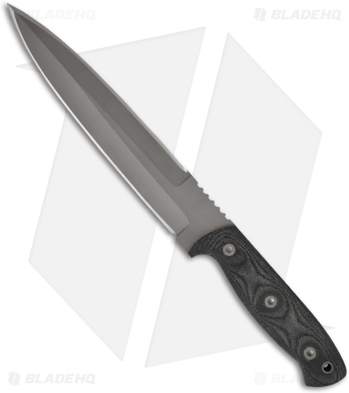 EnTrek Commando Fixed Blade Knife w/ Canvas Micarta (7" Bead Blast Plain)