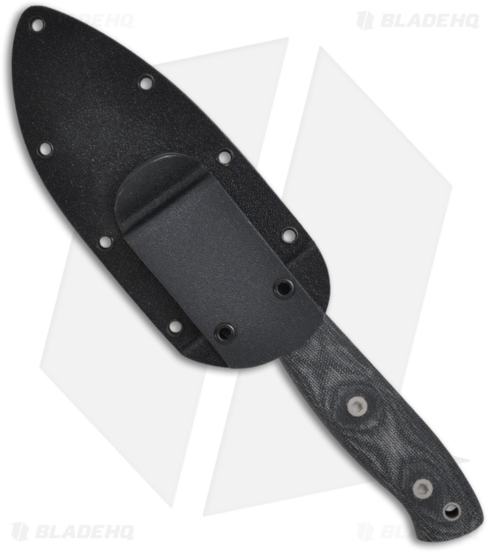 EnTrek Companion Fixed Blade Knife w/ Canvas Micarta Handle (4.1" Plain)