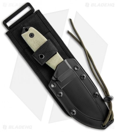 ESEE Knives ESEE-3MIL-S-B Knife Black Sheath & MOLLE Back (3.88" Black Serr)
