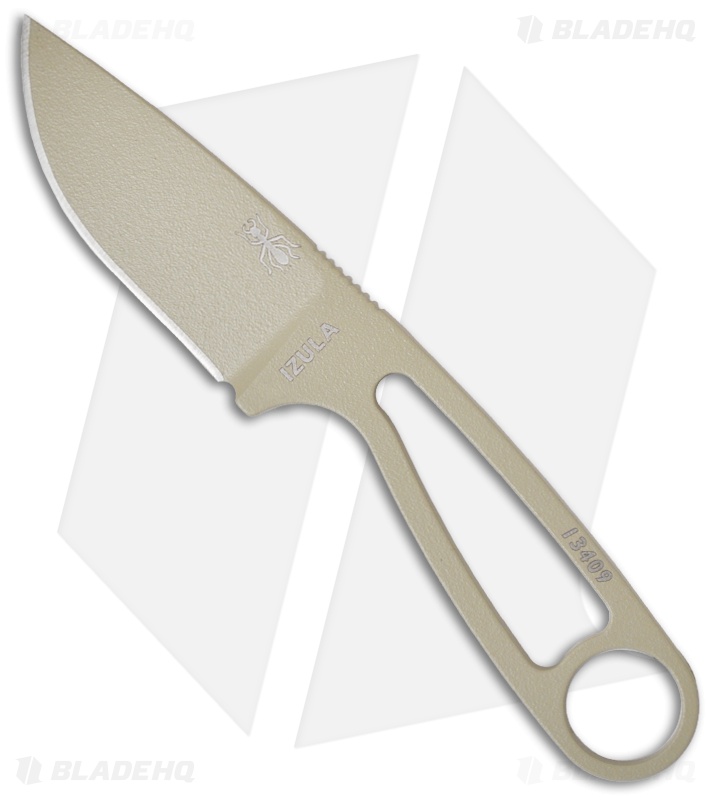 ESEE Knives Izula Desert Tan Survival Concealed Carry Neck Knife w/ Sheath