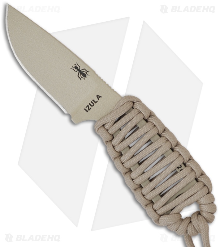ESEE Knives Izula Desert Tan Survival Concealed Carry Knife Cord Wrapped Handle