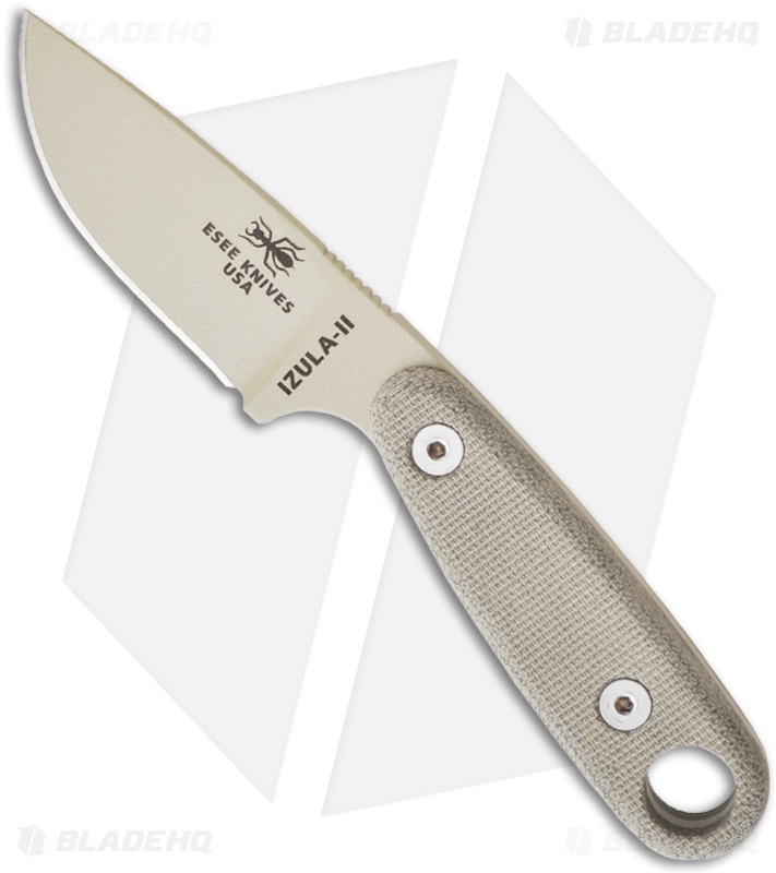 ESEE Knives Izula-II Desert Tan Survival Concealed Carry Neck Knife w/Kit Extras