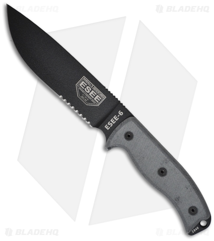 ESEE Knives ESEE-6S-B Knife w/ Black Sheath (6.5