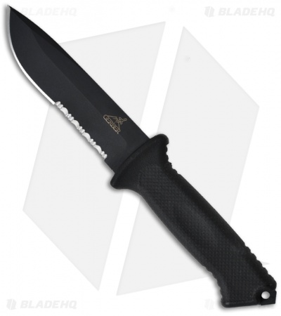 Gerber Prodigy Combat Knife Black Fixed Blade (4.75" Black Serr) 22-41121