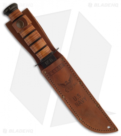 Ka-Bar Bowie Full-Size Navy Knife Leather Sheath (7" Black) 1225