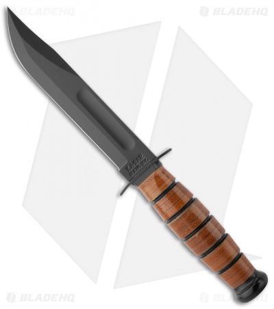 Ka-Bar Short USMC Fighting/Utility Knife Leather Sheath (5.25" Black) 1250