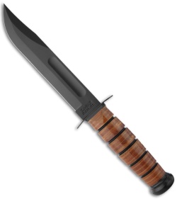 Ka-Bar Bowie USMC Full-Size Fixed Blade Knife (7&quot; Black) 02-1217 | 2446