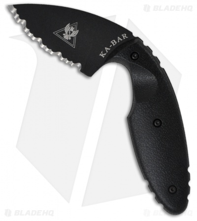Ka-Bar Small TDI Law Enforcement Fixed Blade Knife (2.31" Black Serr) 1481