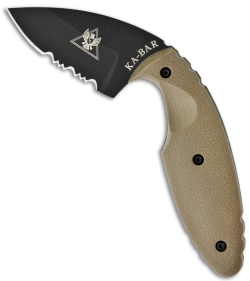 Ka-Bar Small TDI Law Enforcement Knife Coyote Brown (2.31" Black Serr) 1477CB