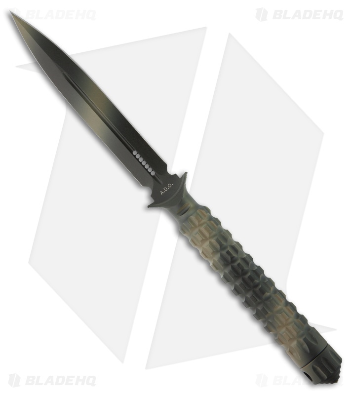Microtech A.D.O. Knife D/E Dagger Fixed Blade (4.5" Tan Camo) 115-1TC