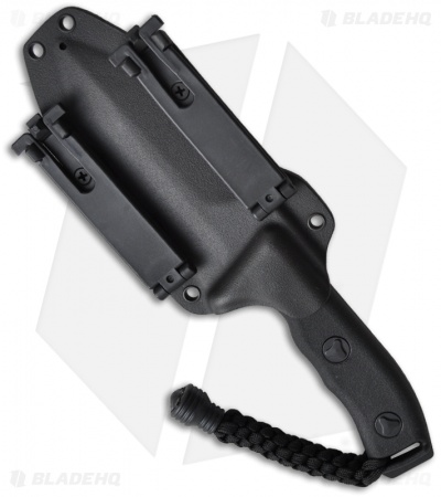 Microtech Crosshair D/E Elmax Fixed Blade Knife (5" Black) 101-1BL