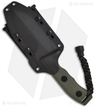Microtech Green Crosshair Fixed Double Edge Knife (5" Full Serr) 101-3GR