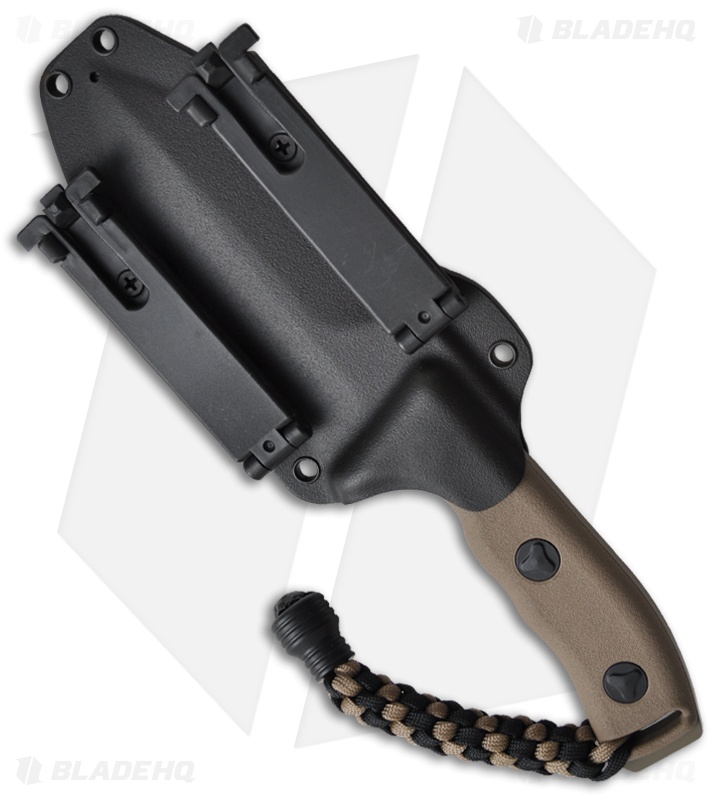 Microtech Tan Crosshair Knife Fixed Double Edge Blade (5