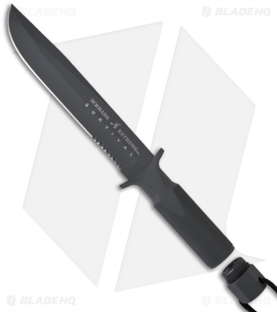 Schrade Extreme Survival Fixed Blade Knife (7.5" Gray Serr) SCHF2