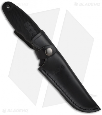 SOG Field Pup II Fixed Blade Knife (4.75" Black) FP-6