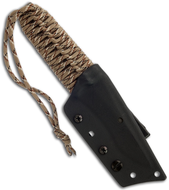 Strider One-Off WQ Small OD Desert Cord Wrapped Fixed Blade (3.88" Bead Blast)