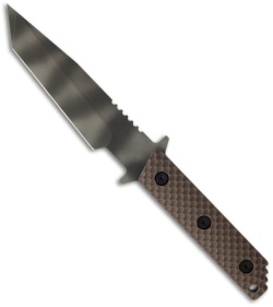 Strider WB MOD 10 Tanto Knife w/ Brown Gunner Grip (3.25" Tiger Stripe)