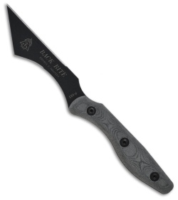 TOPS Knives Back Bite Knife Tactical Defense Fixed Blade (Black PLN) BKBT-01