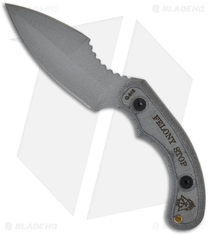 TOPS Knives Felony Stop Knife Double Edge Fixed Blade (3.5