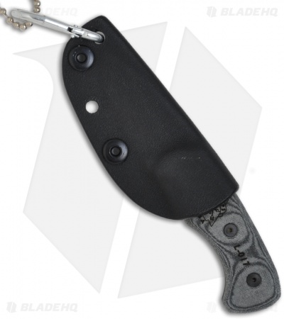 TOPS Knives Ferret Fixed Blade Neck Knife (1.875" Black Plain) FBHP-01