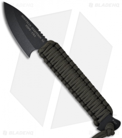 TOPS Knives Hoffman Harpoon XL Survival Fixed Blade Knife (3.25" Black Plain)