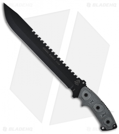 TOPS Knives Steel Eagle 111A Hunter's Point Knife (11" Black Plain)