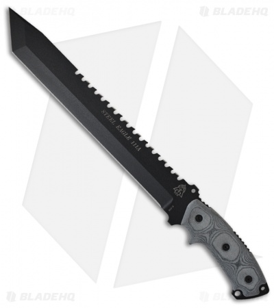 Æble Eksempel tvivl TOPS Knives Steel Eagle 111A Tanto Point Knife (11" Black Plain) - Blade HQ