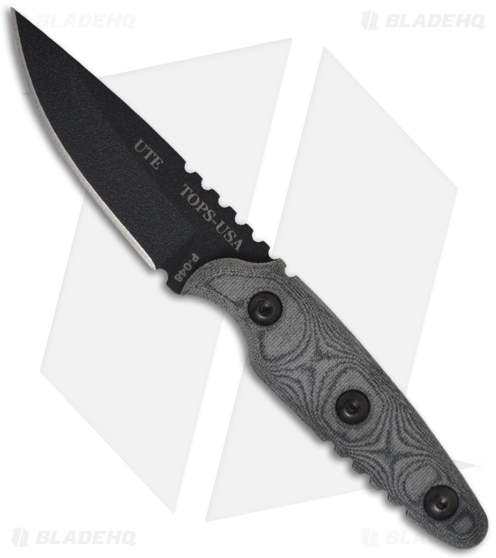 TOPS Knives UTE Hunters Point Fixed Blade Knife (PLN) UTE-02