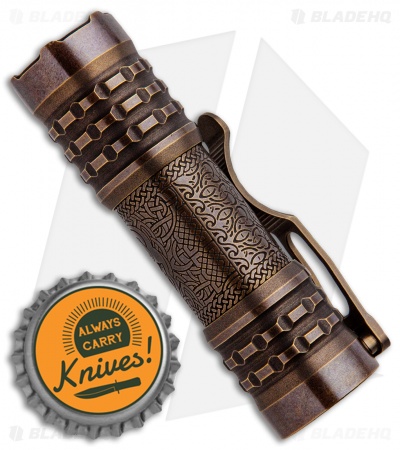 CWF Lights Pele Flashlight  Etched Brass Samsung (2000 Lumens)
