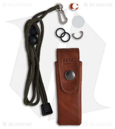 XENO CUBE E11 LEDライト レザーケース付き XENO Cube Polished E11-V7 LED Flashlight CREE XM-L 1B (U2) Cool