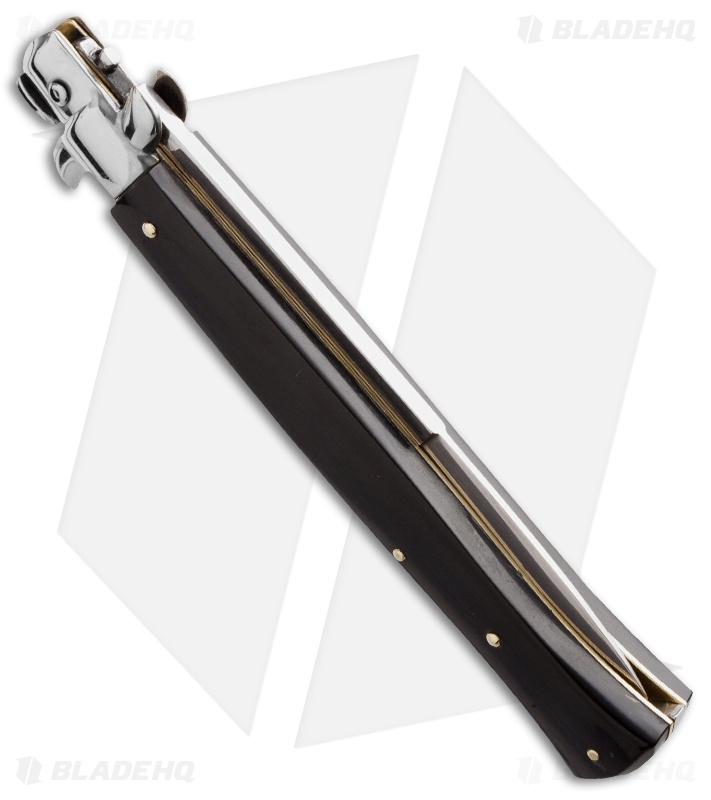 Frank B 11" Automatic Knife Dark Horn Stiletto
