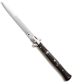 Frank B 11" Automatic Knife Dark Horn Stiletto
