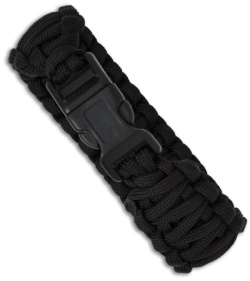 Knot Boys 1" Double Paracord Survival Bracelet (Black)