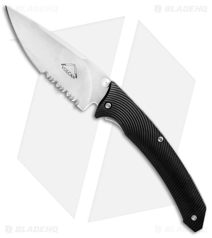 Diskin Volcan Coronado Spring Assisted Knife Black Zytel (Plain or  Serr)
