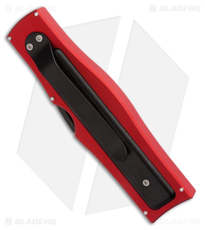 AKC Gravit-E Manual OTF Knife Red/Ebony Wood  (3.7" Black)