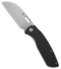 Kansept Knives Convict Liner Lock Knife Black Carbon Fiber (3.4" Stonewash)