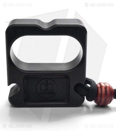 DB Customs The Crook Double Knuck Bottle Opener EDC Keychain Black Aluminum