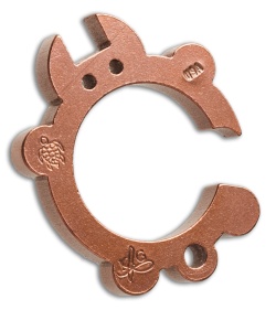 KnifeGuys Tipsy Turtle Copper Keychain Bottle Opener - Tumble